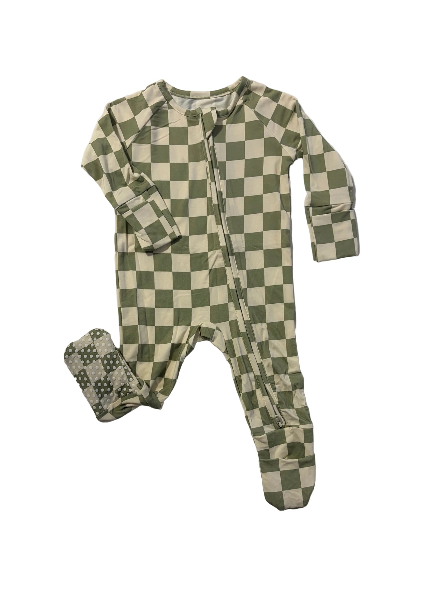 Flip Foot Sleeper | Sage Check