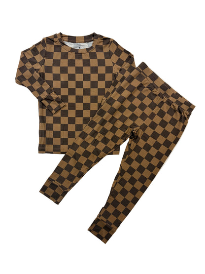 Two Piece Set | Chocolate Check