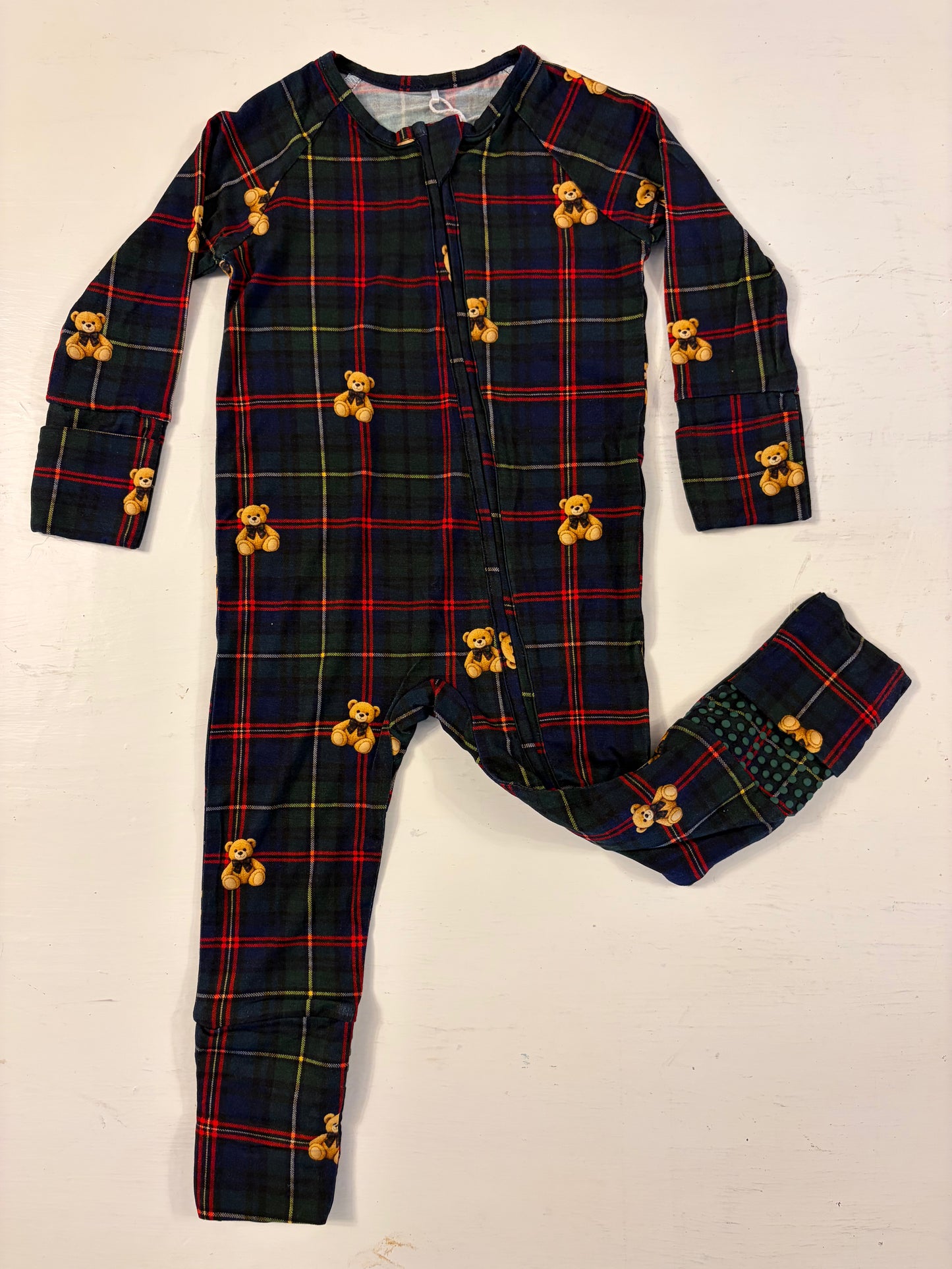 Flip Foot Sleeper | Tartan Teddy (NEW SIZING)