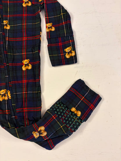 Flip Foot Sleeper | Tartan Teddy (NEW SIZING)